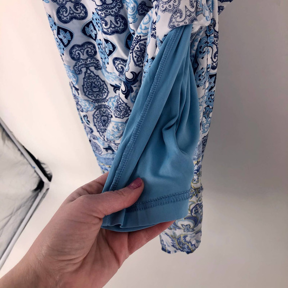 NWT Adrianna Papell 12P Paisley Flowy Summer Dress - Picture 10 of 15